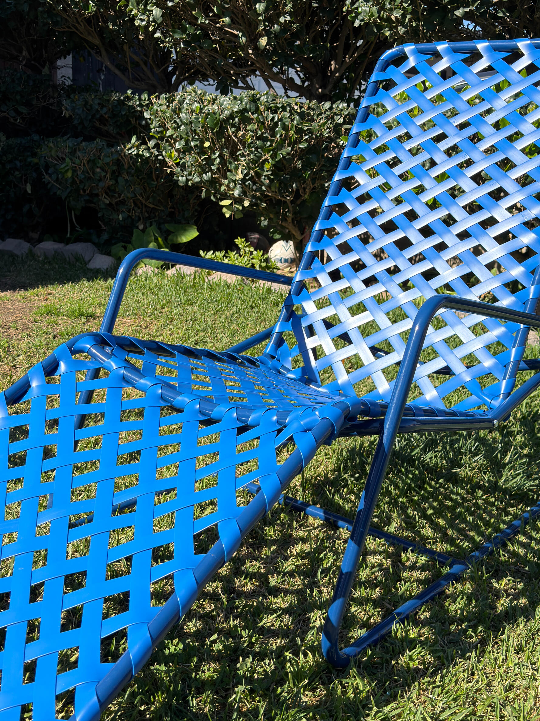 Patio Furniture Repair project Re-sling patio furniture restored by Premier Patio Restoration